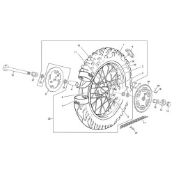 Roue arrière SHERCO 250 SEF-R 4T FACTORY 2020