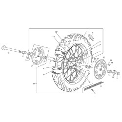 Roue arrière SHERCO 250 SEF-R 4T 2019