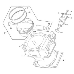 Cylindre et piston SHERCO 500 SEF-R 4T 2019