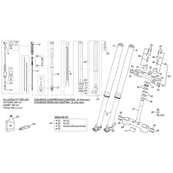 Fourche KAYABA SHERCO 450 SEF-R 4T FACTORY 2020