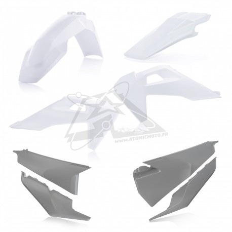 Kit plastiques complet ACERBIS HVA TE/FE '20 - Blanc/gris/jaune