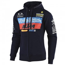 Sweat zippé à capuche team KTM TLD - Marine