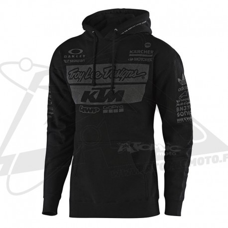 Sweat à capuche team KTM TLD - Noir/Gris