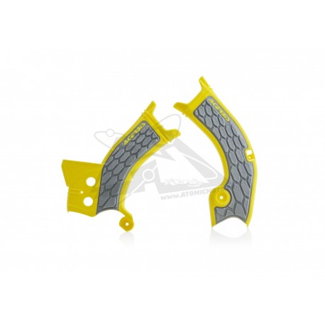 Protection de cadre ACERBIS X-GRIP SUZUKI 450 RMZ '18 - Jaune / Gris 