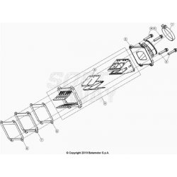 Boîte à clapets et pipe d'admission BETA 300 RR 2T RACING 2020 