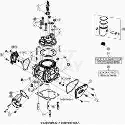 Cylindre et kit piston BETA 300 RR 2T RACING 2020 