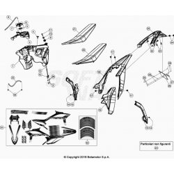 Coque arrière, reservoir, selle et kit déco BETA 300 RR 2T RACING 2020 