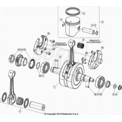 Vilebrequin et bielle BETA 125 RR 2T 2021 