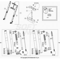 Fourche et tés de fourche BETA 125 RR 2T 2021 