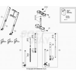 Fourche et tés de fourche BETA 250 X-TRAINER 2021 