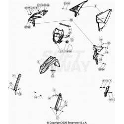 Garde-boue avant, ouies de radiateur et plaque phare BETA 250 X-TRAINER 2021 