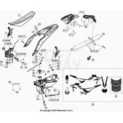 Coque arrière, reservoir, selle et kit déco BETA 250 X-TRAINER 2021 