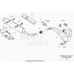 Échappement et silencieux BETA 300 RR 2T 2021 