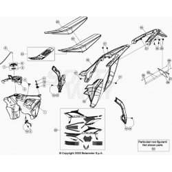 Coque arrière, reservoir, selle et kit déco BETA 430 RR 4T 2021 