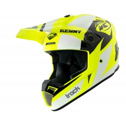 Casque KENNY Track Blanc - Jaune Fluo