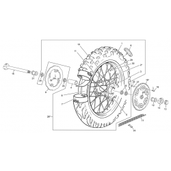 Roue arrière SHERCO 125 SE FACTORY 2T 2021 