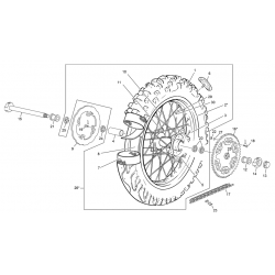 Roue arrière SHERCO 250 SE FACTORY 2T 2021 