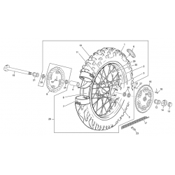 Roue arrière SHERCO 250 SE RACING 2T 2021 