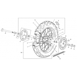 Roue arrière SHERCO 250 SEF RACING 4T 2021 