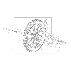 Roue avant SHERCO 450 SEF FACTORY 4T 2021 