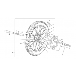 Roue avant SHERCO 450 SEF RACING 4T 2021 