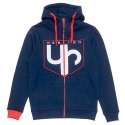 Sweat UP Design à capuche zippé bleu et rouge