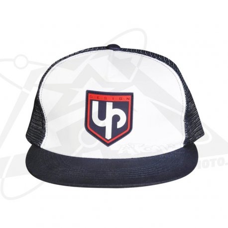 Casquette UP Design blanche et bleu taille unique 