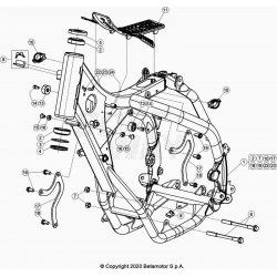 Cadre, chassis BETA 125 RR 2T RACING 2021 