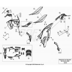 Coque arrière, reservoir, selle et kit déco BETA 125 RR 2T RACING 2021 