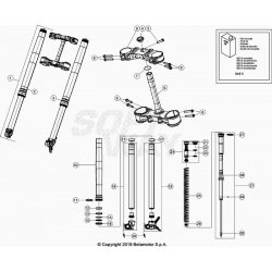 Fourche et tés de fourche BETA 200 RR 2T RACING 2021 