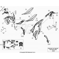 Coque arrière, reservoir, selle et kit déco BETA 200 RR 2T RACING 2021 