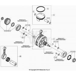 Vilebrequin et piston BETA 350 RR 4T RACING 2021 