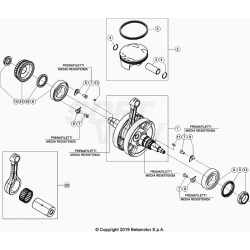 Vilebrequin et piston BETA 430 RR 4T RACING 2021 