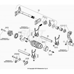 Sélecteur et axe de sélection BETA 430 RR 4T RACING 2021 