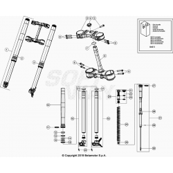 Fourche et tés de fourche BETA 430 RR 4T RACING 2021 