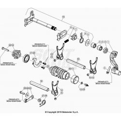 Sélecteur et axe de sélection BETA 480 RR 4T RACING 2021 