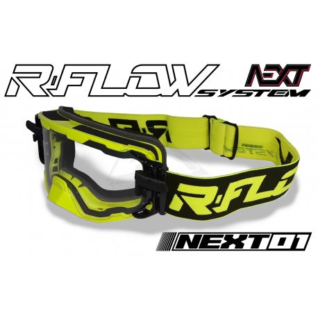 Masque R-FLOW NEXT 01 Jaune fluo / Noir - Full pack 