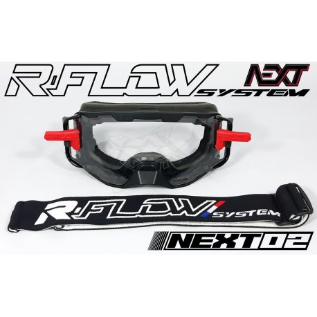 Masque R-FLOW NEXT 02 Noir / Blanc / Rouge - Full pack 