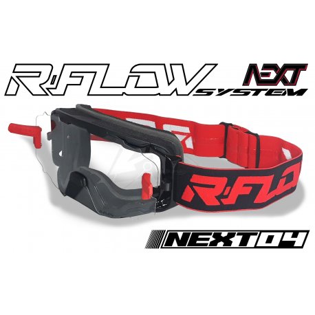 Masque R-FLOW NEXT 04 Noir / Rouge - Full pack 
