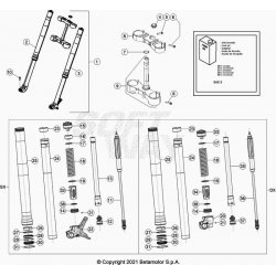 Fourche et tés de fourche BETA 125 RR 2T 2022 