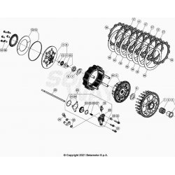 Embrayage et cloche BETA 250 RR 2T 2022 