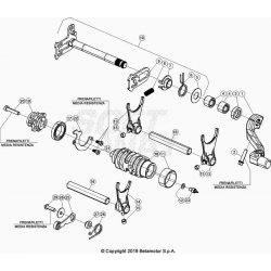 Sélecteur et axe de sélection BETA 350 RR 4T 2022 