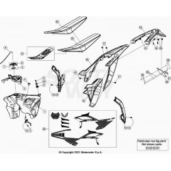 Coque arrière, reservoir, selle et kit déco BETA 350 RR 4T 2022 