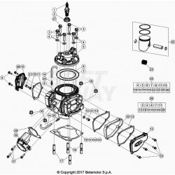 Cylindre et kit piston BETA 250 X-TRAINER 2T 2022 