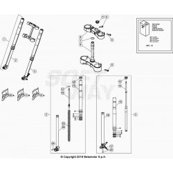 Fourche et tés de fourche BETA 250 X-TRAINER 2T 2022 