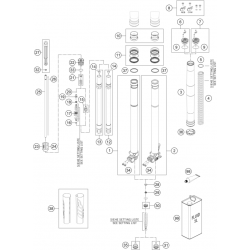 Fourche détaillée GASGAS 250 EC 2021 