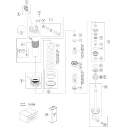 Amortisseur détaillé GASGAS 250 EC 2021 