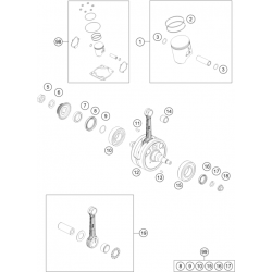 Piston et vilebrequin GASGAS 300 EC 2T 2021 