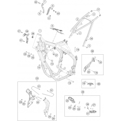 Cadre et boucle arrière GASGAS 250 EC-F 4T 2021 