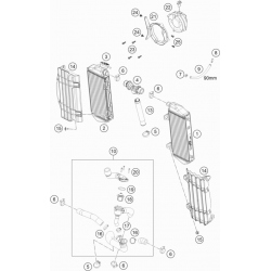 Système de refroidissement GASGAS 350 EC-F 4T 2021 